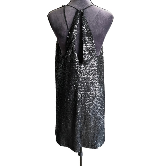 NSR Black Sequin Swing Dress Size S NWT - Picture 4 of 4